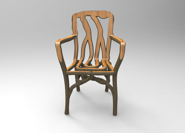 3d Chairs: grown into shape