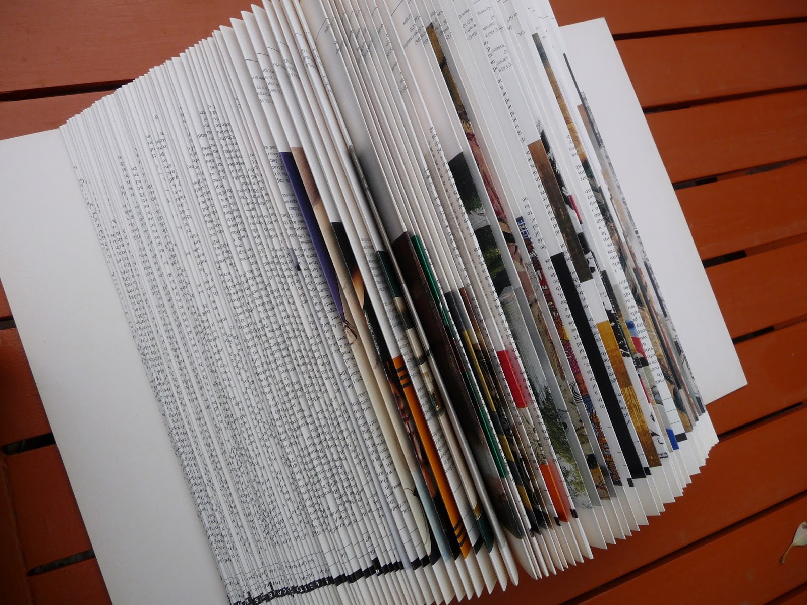 folded altered books